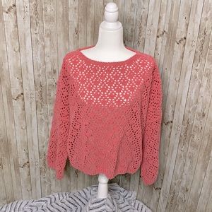 Coral crochet style sweater by POL
